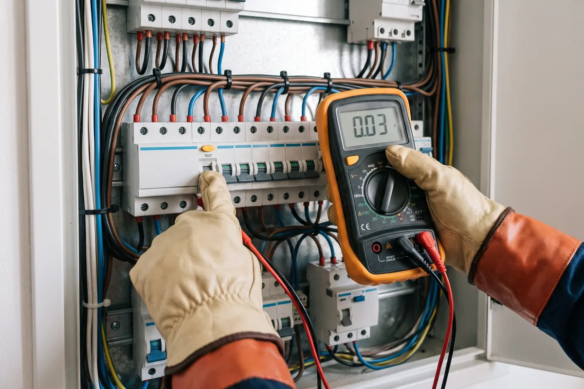 Teste de diferencial com equipamento de medição certificado